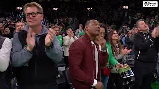 A standing ovation in the Garden for Mike Gormans final game  Celtics  NBA Playoffs 2024 [upl. by Byron]