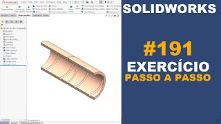 SOLIDWORKS  EXERCÍCIO 191  BUCHA DE BRONZE USINADA DE Ø48x110mm solidworks [upl. by Adnuahsor]