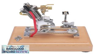 Banggood H09 Mini Hoglet CNC Single Cylinder Engine Metal Model Kids Children Review [upl. by Primrose]