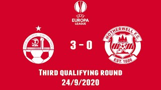 Hapoel BeerSheva vs Motherwell  30  UEFA Europa League 202021 Third qualifying round [upl. by Goodrow]