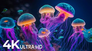 The Ocean 4K  Captivating Moments with Jellyfish and Fish in the Ocean  Relaxation Video [upl. by Jr330]