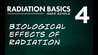 Radiation Basics Made Simple Segment 4 Biological Effects of Radiation [upl. by Katheryn]