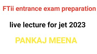 MCQs for FTii entrance exam  PANKAJ MEENA [upl. by Wylen]