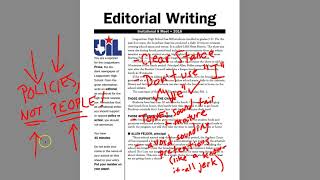 UIL Editorial Writing 1 of 2 [upl. by Leumhs]