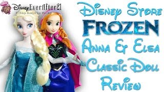 Anna and Elsa Classic Dolls Review  Frozen  DISNEY STORE [upl. by Yehtomit68]