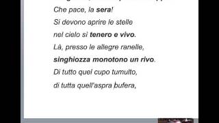 Pascoli Le poesie La mia sera [upl. by Joleen]