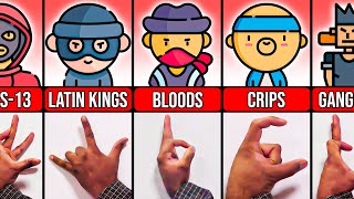 Gang Signs and Their Meanings Bloods Crips Chicago [upl. by Jobey756]