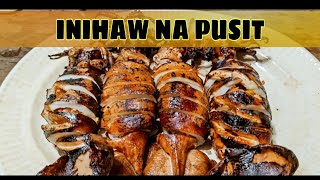 INIHAW NA PUSIT Grilled Stuffed Squid [upl. by Epuladaugairam644]