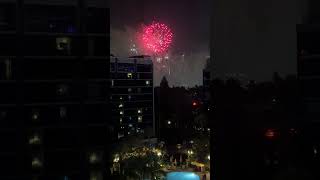 Halloween Screams Fireworks Finale from Disneyland Hotel Villas [upl. by Eiuqnom965]