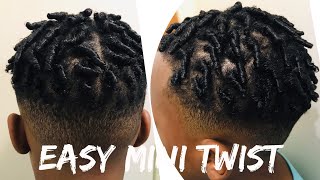 How to do twist On short hair 2020 [upl. by Airdnaed]