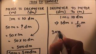 HOW TO CONVERT METER TO DECIMETER AND DECIMETER TO METER [upl. by Sikko]