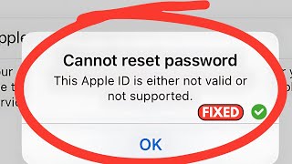 Cannot Reset Password This Apple id is either not valid not supported [upl. by Allerie]