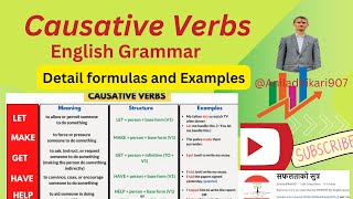 Causative verbs with important formulas and Examples Important for SEE examination [upl. by Annwahsal435]