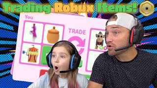 We Traded ROBUX ONLY Items in Roblox Adopt ME New Sopo Squad Gaming [upl. by Hearsh654]