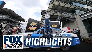 Chase Briscoe pulls away in last laps wins Pennzoil 150 at The Brickyard  NASCAR ON FOX HIGHLIGHTS [upl. by Anpas]