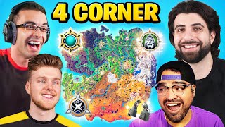 The 4 CORNER CHALLENGE in Fortnite Season 4 [upl. by Elyssa]