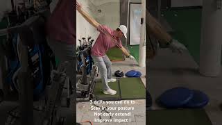 4 drills to not early extend amp stay in posture in golf swing golfexercises golfswing swingcoach [upl. by Drucie]