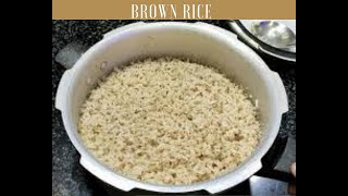 Brown riceHow to cook brown rice in teluguMudibiyyam annam vandadambrown rice in pressure cooker [upl. by Aicirtel]