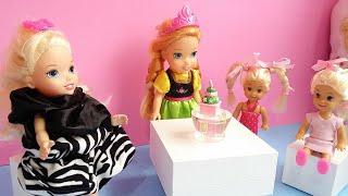 Come play with us  Birthday Gifts  Elsa amp Anna toddlers  fun  party cake Barbie dolls crafts [upl. by Amir]