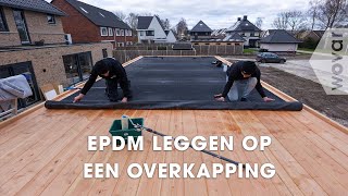 EPDM dakbedekking  Hoe leg je EPDM [upl. by Pattin749]