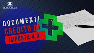 I documenti da ottenereconservare per il credito di imposta 40 [upl. by Naiva319]