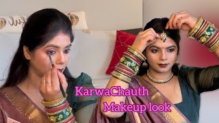 KarwaChauth Makeup look  step by step  मेकअप कैसे करें How toget flawless Baseraveeniofficial [upl. by Deden851]