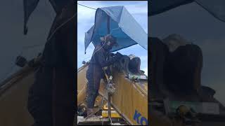 Repair pivot cylinder bucket PC450 bubut machine excavator [upl. by Knowland865]