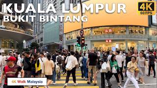 4K 60fps HDR KUALA LUMPUR  Bukit Bintang streets walk  August 2024  Malaysia Walking Tour [upl. by Suckram952]