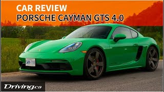 Porsche 718 Cayman GTS Car Review  Drivingca [upl. by Acnalb134]