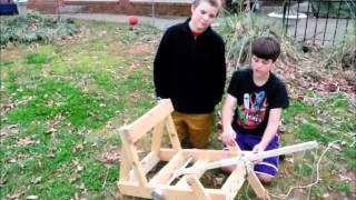 Design amp Launching our Roman Torsion Catapult  Onager [upl. by Emlynne]