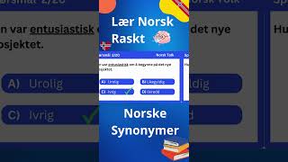 Norske Synonymer Del 1  Introduksjon til Synonymer [upl. by Lull]