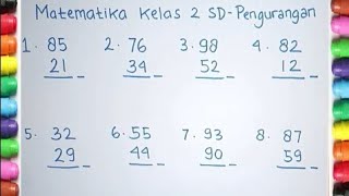 BELAJAR MATEMATIKA KELAS 2 SD TENTANG PENGURANGAN ANGKA [upl. by Notxed]