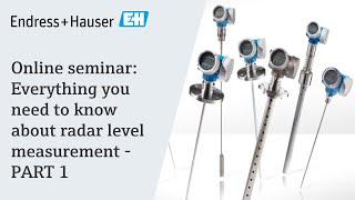 Everything you need to know about radar level measurement  Part 1  EndressHauser [upl. by Netsriik227]