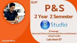 R language  Lab sheet 7  Binomial  Poison  Exponential  Normal Distribution using R studio [upl. by Culley]