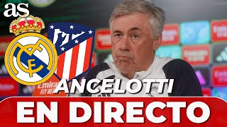 ANCELOTTI EN DIRECTO  Rueda de prensa REAL MADRID  ATLÉTICO DE MADRID [upl. by Yona669]