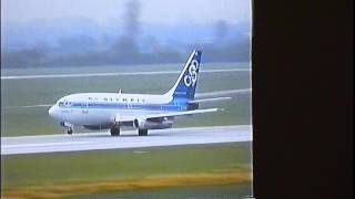 Olympic Airways  Boeing 737200  Takeoff DUS classic [upl. by Jemine]