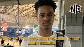 Highlights of Notre Dame 2025 shooting guard target Jalen Haralson at Charlie Hughes Shootout [upl. by Anihta121]