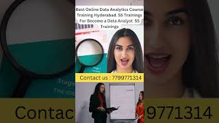 Best Online Data Analytics Course Training Hyderabad SS Trainings For Become a Data Analyst  No 1 [upl. by Etterrag]