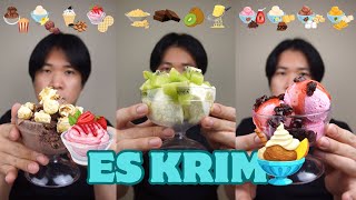 KOMPILASI MAKAN ES KRIM DENGAN BERBAGAI MACAM TOPPING [upl. by Nivlek]