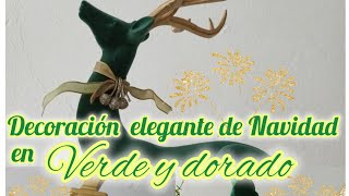 Una decoración elegante de Navidad en verde y dorado [upl. by Lecia]