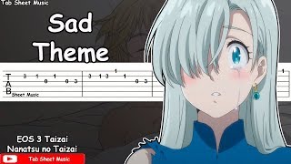 Nanatsu no Taizai  Sad Theme EOS3 Taizai Guitar Tutorial [upl. by Atniuq691]