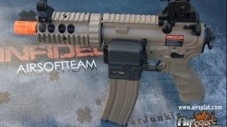 AirSplat  GampG M4 GR16 CRW Airsoft AEG Gun Rifle  Infidel Airsoft Team Guest Review [upl. by Cristionna13]