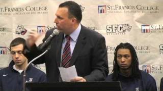 Glenn Braica New St Francis College Mens Head Basketball Coach [upl. by Garda]