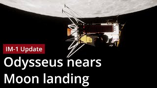 IM1 Odysseus lander closes in on Moon landing [upl. by Kielty]