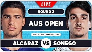 ALCARAZ vs SONEGO • Australian Open 2024 • LIVE Tennis PlaybyPlay Stream [upl. by Cristobal]