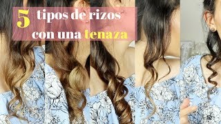 5 TIPOS DE RIZOS CON UNA TENAZAFERRO SUPER FACIL  Valeti ♡ [upl. by Ientruoc848]