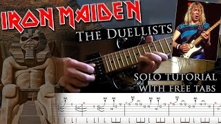 Iron Maiden  The Duellists Dave Murrays solo lesson with tablatures and backing tracks [upl. by Ahsirt]