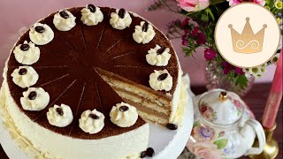 ESPRESSOSCHOKOSAHNETORTE 💝 SUPER Torte zum Geburtstag oder Valentinstag REZEPT VON SUGARPRINCESS [upl. by Ecydnac]