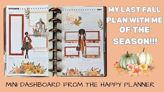 My Last Fall Plan with Me  Using my Happy Planner Mini Dashboard [upl. by Asetal874]