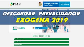 Cómo descargar Prevalidador exogena 2019 [upl. by Pacian308]